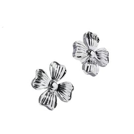 AHQKCRF 2 Pcs Flower Drawer Pulls Silver Cabinet Knobs Funky Cabinet Knobs Unique Cabinet Knobs Cute Dresser Knobs Fun Cabinet Knobs Closet Door Knob Silver Knobs Brass Drawer Knobs