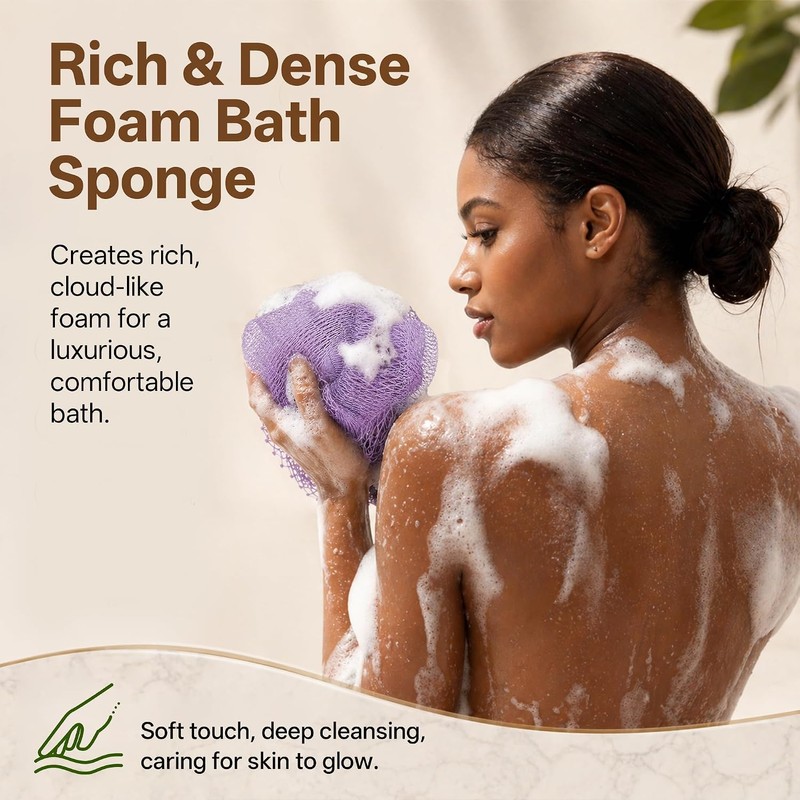 Esponja de red africana exfoliante para la ducha con bolsa