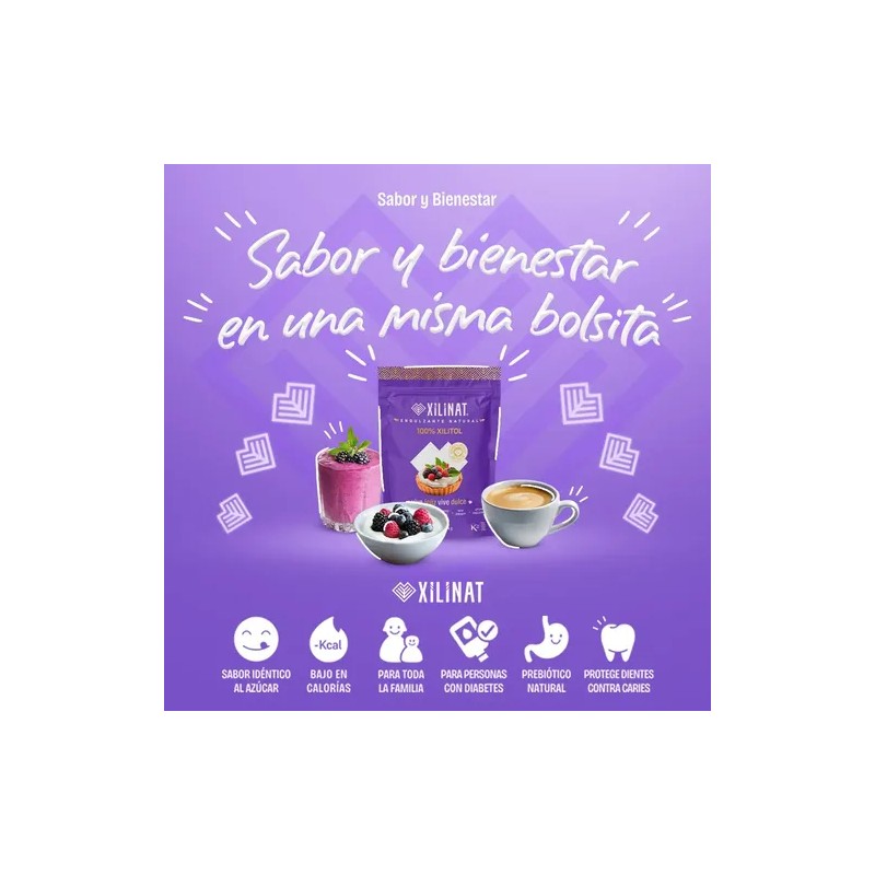 Endulzante Natural Xilinat, Xilitol, Xylitol 454 G