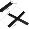 Iverntech 16 Pieces Black T Rail Intersection Set with Wood