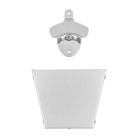 Everbuilt Satin Nickel Bottle Opener and Cap Catcher