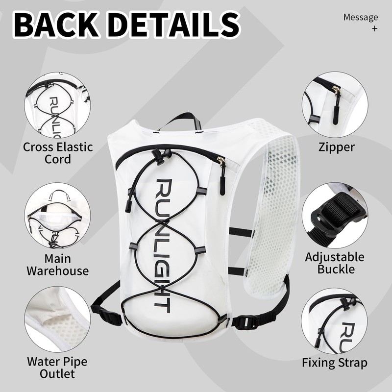 Running Vest for Women Men Lightweight Hydration Backpack Pack with