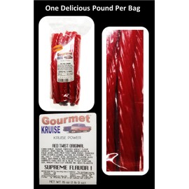 Red Twist Licorice Original Gourmet Kruise 1lb With Blue Gummi Gummy Bears Albanese Bulk 5lb Bag (NET WT 96 OZ) 2 Item Bundle