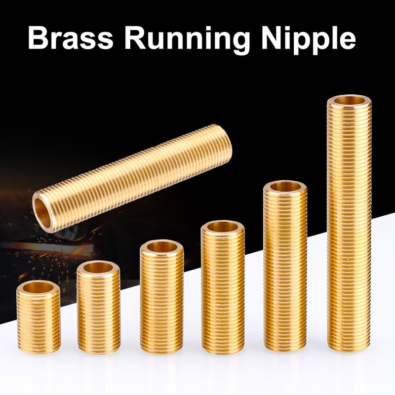 3/4 Inch (25 mm) Threaded Nipple, Brass Barrel Nipple, Threaded