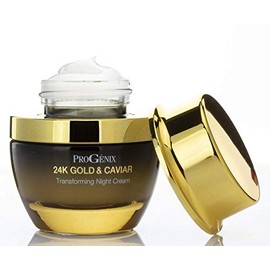 ProGenix crema de noche con retinol con ácido hialurónico, oro de 24 quilates y caviar verde vegano para líneas finas, arrugas y manchas oscuras. 1 fl oz (30 ml)