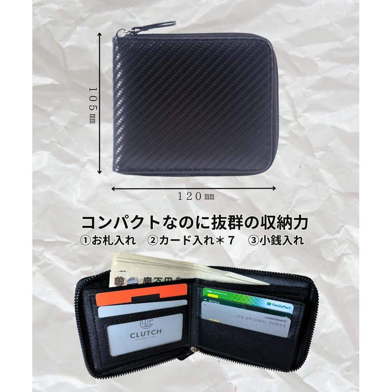 Capprecier Men's Bifold Wallet, Compact, Mini Wallet, Small, Thin, Round