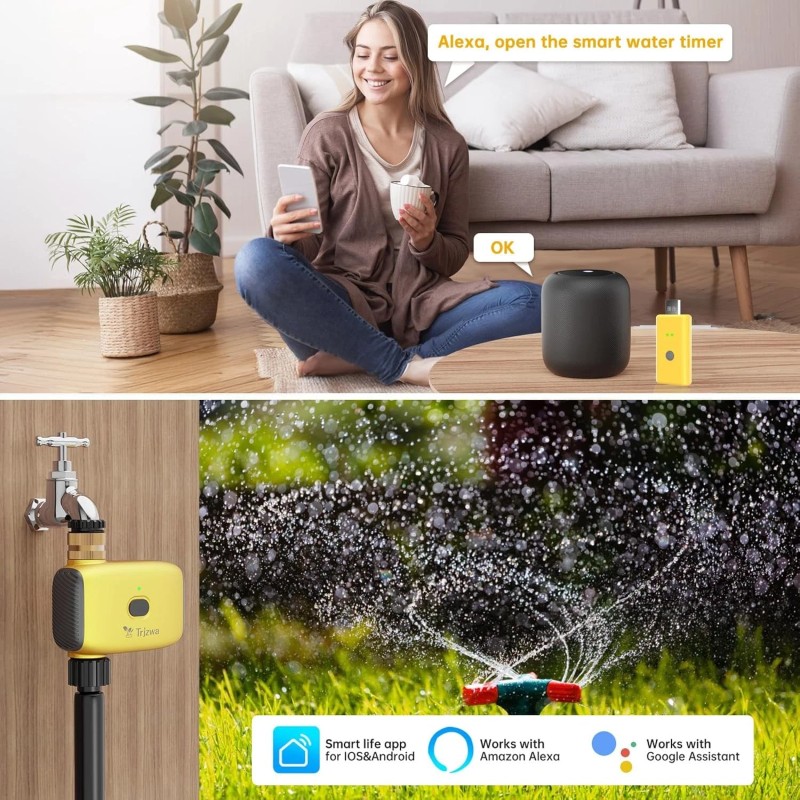 TRJZWA WIFI intelligent water valve WiFi Water Timer for Garden