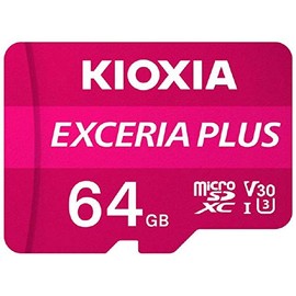 KIOXIA 64GB Class 10 UHS Speed Class 3 EXCERIA PLUS KMUH-A064G microSD Memory Card