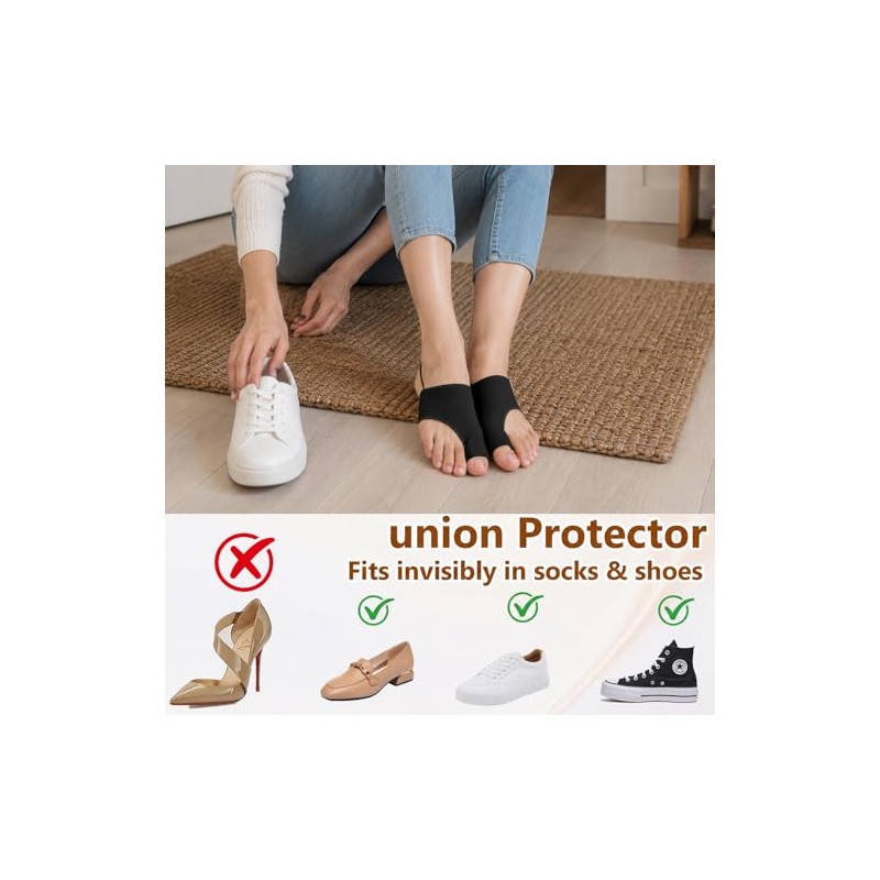 1 Pair Bunion Corrector Big Toe Straightener with Heel Strap