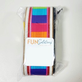 20 Yards Assorted Fabric Wired Edge Ribbon 1.5” and 2.5” Bulk Variety Pack (20 Assorted Ribbons, Pre-Cut to 1 Yard Each – Styles and Textures May Vary) (Fun Prints)