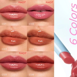 Brillo Labial De Prensa Lápiz Efecto Jugoso No Pegajoso 1.8g