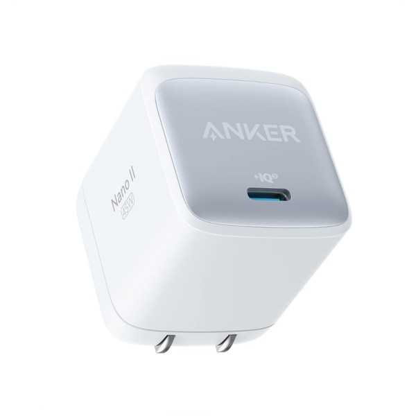 Anker Nano II 45W (PD Charger, USB-C) (Uses Unique Technology Anker GaN II, PD Compatible, PPS Standard Compliant, PSE Standards Compliant, Folding Plug) Compatible with MacBook PD Compatible with