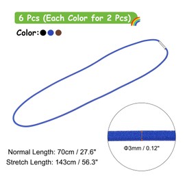 sourcing map 6 Pcs Rubber Bands, Fits 13-30 Gallon Trash Can Large Rubber Bands for Trash Cans Garbage Can Rubber Bands Multifunction Bands, 27 Inch, Black,Blue,Brown