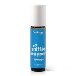 Plant Therapy | KidSafe Sniffle Stopper | Mezcla de Aceites Esenciales | Roll‑On 10 ml | Pre‑Diluido en Aceite de Coco Fraccionado | GC‑MS Tested | Aromaterapia Infantil | Vegano | Cruelty Free