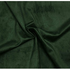A-Express Plain Soft Plush Velvet Fabric Upholstery Dressmaking Curtain Blind Cushion Velour Material - Dark Green 1 Metre 100cm x 145cm