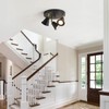 SEEBLEN 3-Light Industrial Directional Track Lighting, Adjustable Round Ceiling Spotlight,