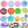 13 Pcs Acrylic Paint Strainers,Plastic Flower Strainers Silicone Pouring Drain
