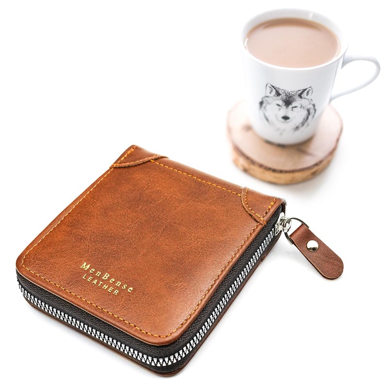 Wallet for Mens, Leather Mens Wallet with ID Window and