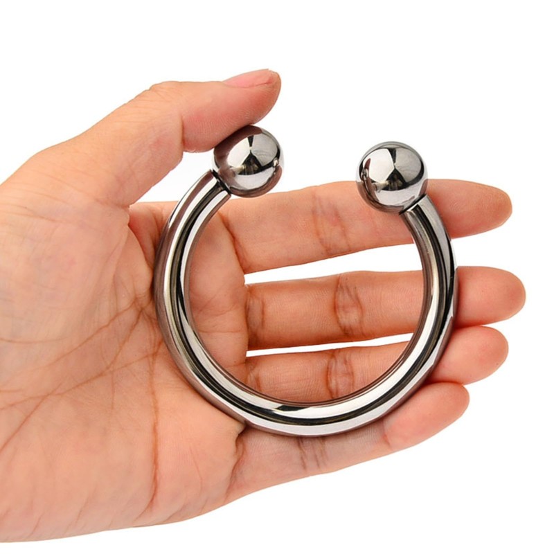Removable Large C-Shape Opening-Ring Accessory, Men's Stainless Steel Weight Ring