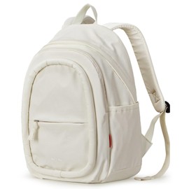 mixi Sweet Design Women Backpack Girls Cute Book Bag with Shockproof 15.6" Laptop Pocket Casual Daily Light Weight, Pearl White