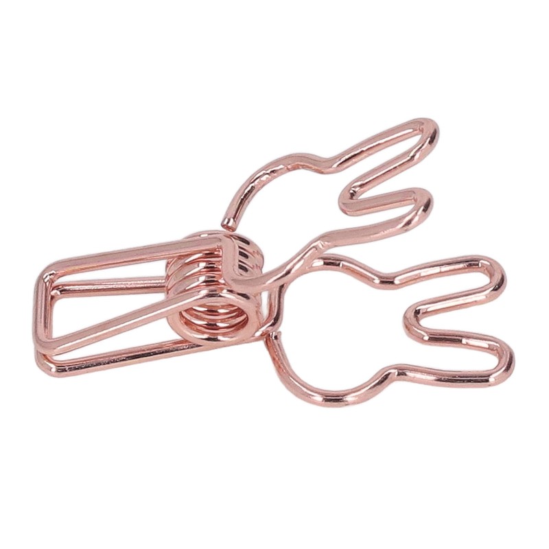 100Pcs Bunny Binder Clips Hollow Out Cute Strong Clamping Durable