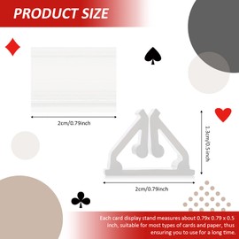 24 Pieces Plastic Game Card Stands Plastic Card Holder Stand Games Board Markers DIY Game Card Stands for Party Favor (Transparent)