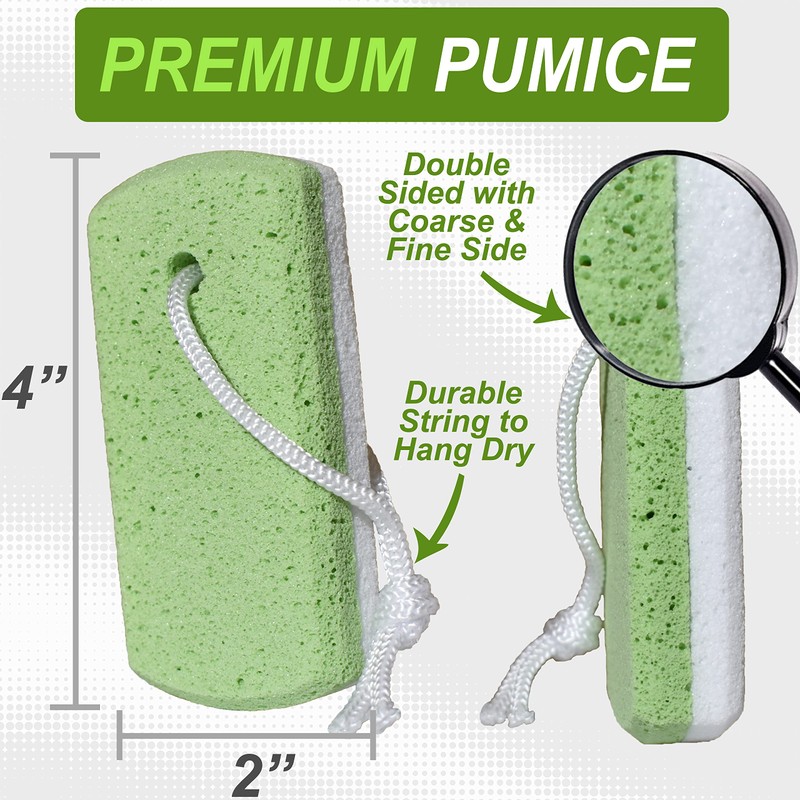 Dr. Entre's Pumice Stone for Feet 4 Pack: Callus Remover,