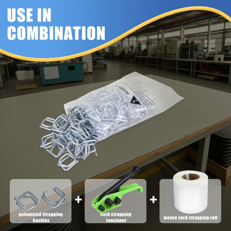 NVOYAJUAN Heavy Duty Galvanized Wire Buckle for 1/2" Width Cord