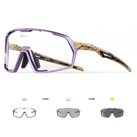 KAPVOE Photochromatic Self-Tone Cycling Glasses for Men Women Clear Sports Sunglasses TR90 Frame Road Bike Glasses Cycling MTB Cycling Glasses UV400 Protection Sports Glasses for Running Driving