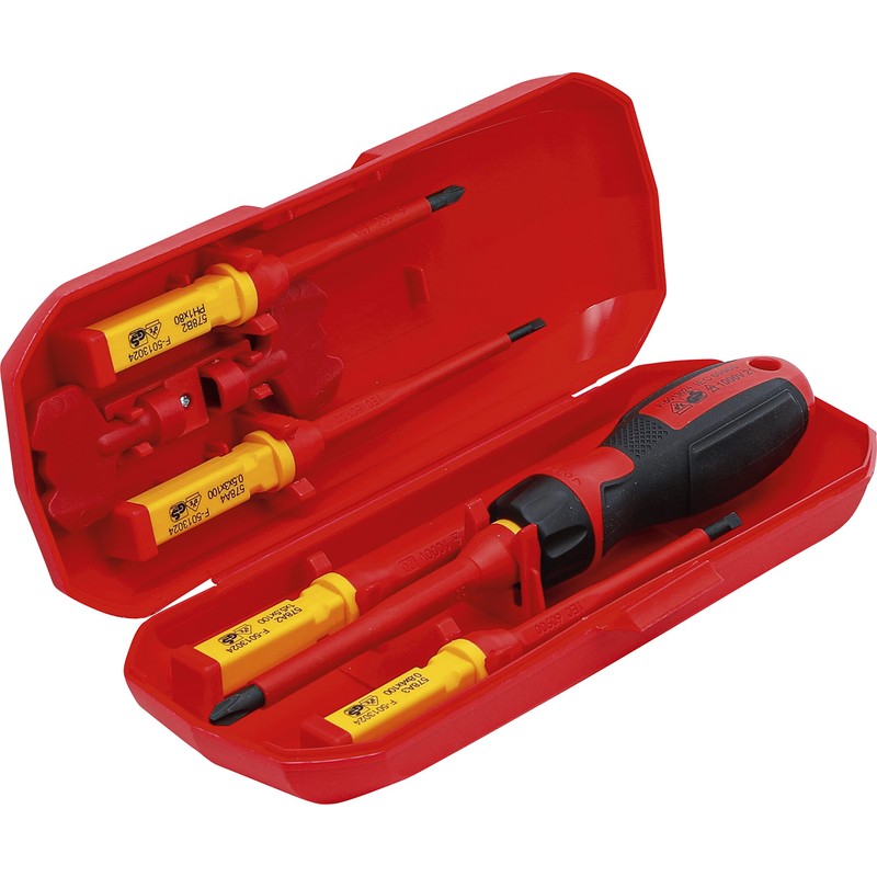 BGS VDE Screwdriver Set with Interchangeable Blades 8 Pieces