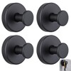 Suction Cup Hooks, Stainless Steel Waterproof Design, No-Drill Installation for
