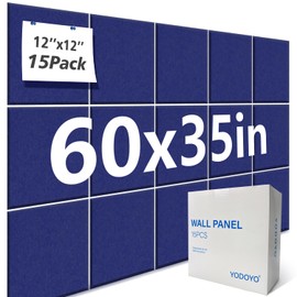 YODOYO Large Cork Board Alternative for Office 15 Pack Felt Bulletin Boards Dart Wall Protectors 60×35 Inch