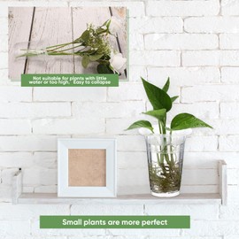 Baderke 35 Pack Plastic Plant Propagation Station Desktop Terrariums Plant Tabletop Vase with Hydroponic Baskets for Indoor Home Office Desktop Decor (4.57'')