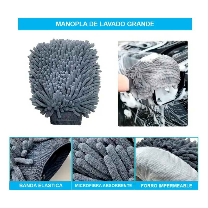 Kit De Lavado Auto/moto 8 Piezas