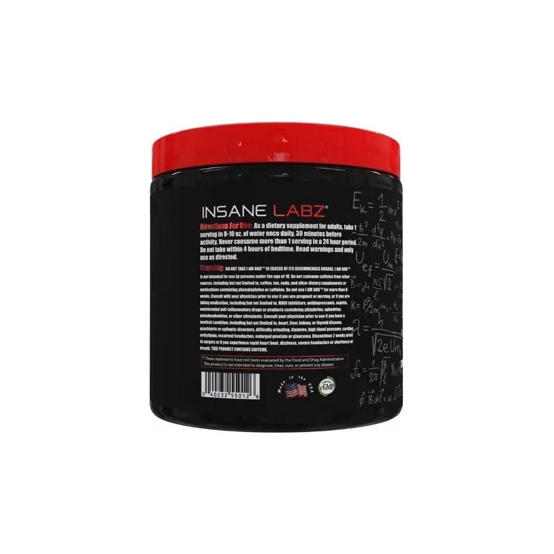 Pre Entreno I Am God Insane Labz 25 Servicios