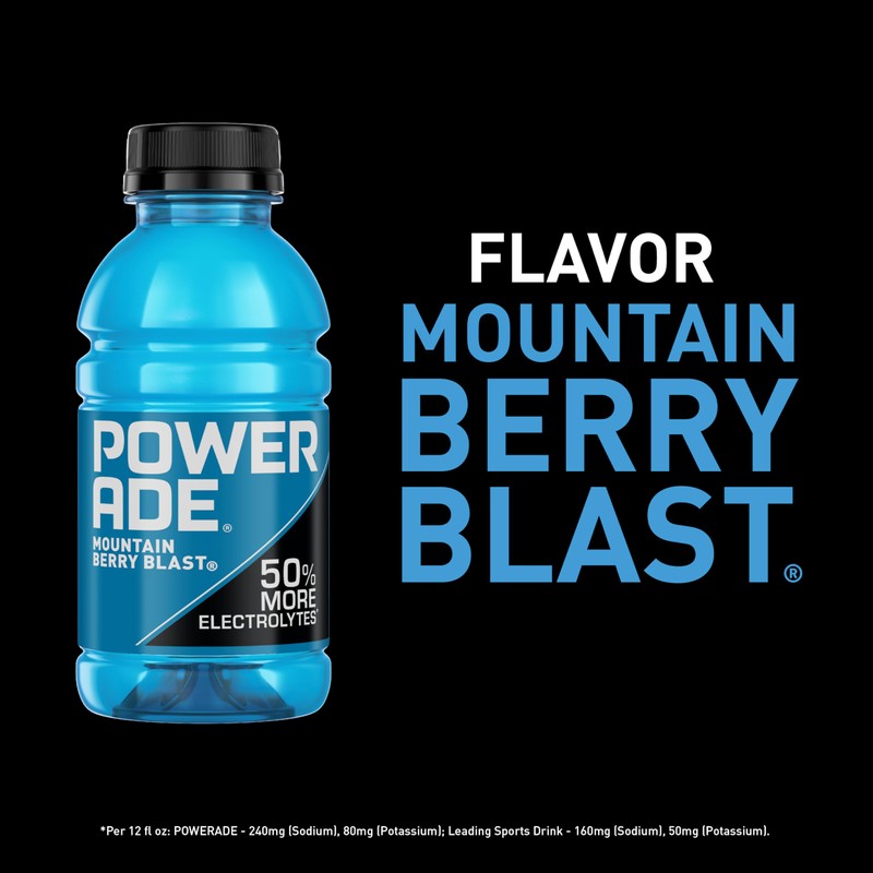 POWERADE Sports Drink Mountain Berry Blast, 12 Ounce (Pack of
