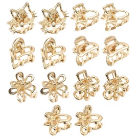 14 Stücke Metall Haarnadeln, Einfache Haarnadeln, Mini-Haarnadeln, Frauenhaarzubehör, Nicht-Schlupf-Haarnadeln, Elee Haarnadeln