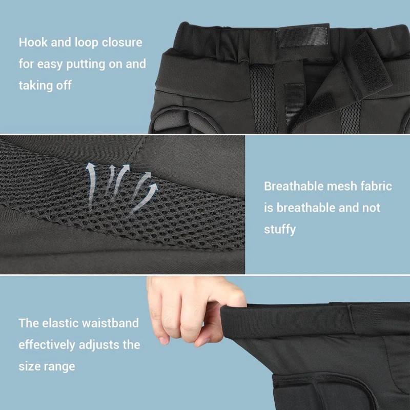 Protectore De Cadera Almohadillas Para Orejas De Goma Negro