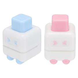 PATIKIL 1/5" Single Hole Punch, 2 Pcs Mini Portable Small Hole Puncher 4 Sheet Punch Capacity Metal Paper Puncher for Tag DIY Craft Scrapbook Ticket, Blue/Pink