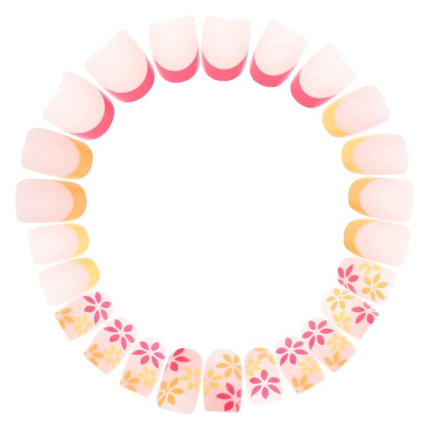 Healvian 24pcs Women Press-on Nails Fake Nails for Women Glue-on