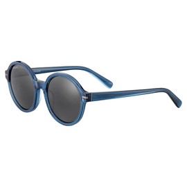 Serengeti - Joan, Shiny Crystal Fed Blue, Mineral Polarized Smoke Cat 2 to 3, Medium, Sunglasses, Feminine, Adult