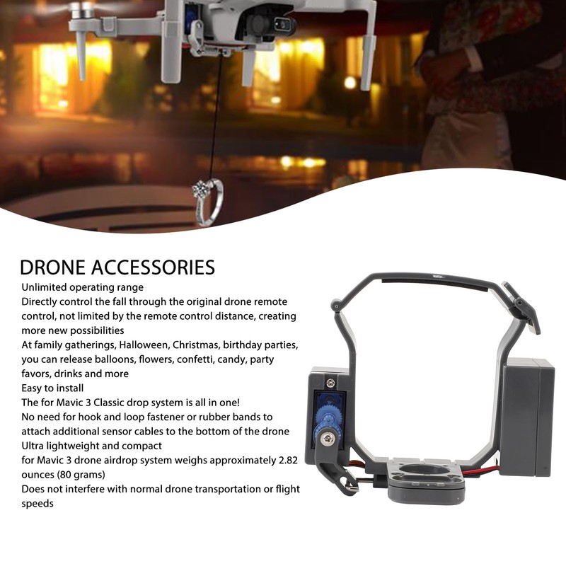 Drone Airdrop Thrower Professional Long Distance Lightweight Portable Payload Delivery