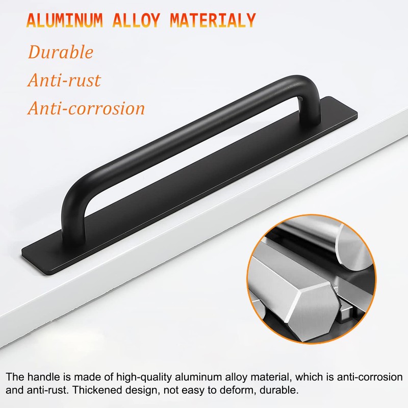 Self-Stick Instant Cabinet Drawer Handles Pulls - 2pcs Aluminum Alloy