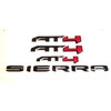 6Pcs Kits AT4 HD Emblem Sierra Door Rear Badge Replacement