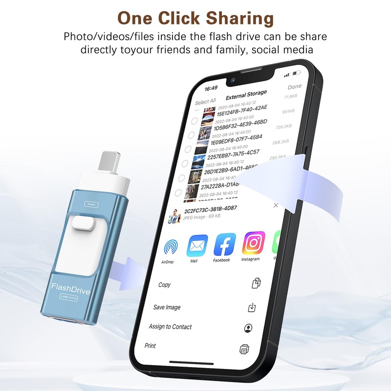 125GB USB Flash Drive, Photo Stick High Speed External USB