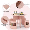 INFANS Toddler Table and Chair Set with 4 Storage Stools,