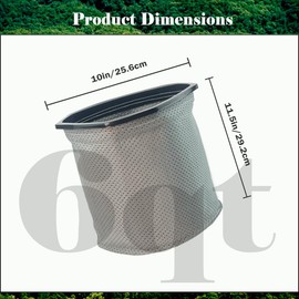 1pack, For ProTeam Micro Cloth Filter bags, 6 Quart, For ProTeam cloth bags, For Super Coach Pro 6/ProVac FS 6、For GoFit 6/6 PLUS, 834072