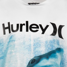 Hurley Boys' Rash Guard, White/Shark, XL