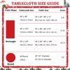 Hapterouse Christmas Tablecloth Wipe Clean Table Cloth Water Resistant Table