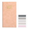 MANJIAMEI 2025 Pocket Diary PU Leather Soft Cover A6 Week